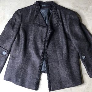 Lafayette 148 New York Jackets & Coats - Lafayette 148 Black Tweed Blazer Frayed Edges Lafayette 148 New York Jackets & Coats - Lafayette 148 Black Tweed Blazer Frayed Edges